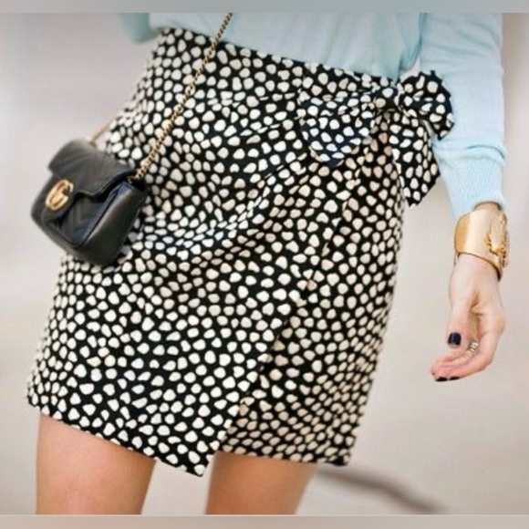 J. Crew Metallic Pebble Print Jacquard Skirt - Picture 1 of 9
